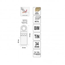 YT-34702 YATO Lama 90x34 mm, pentru unealta multif..